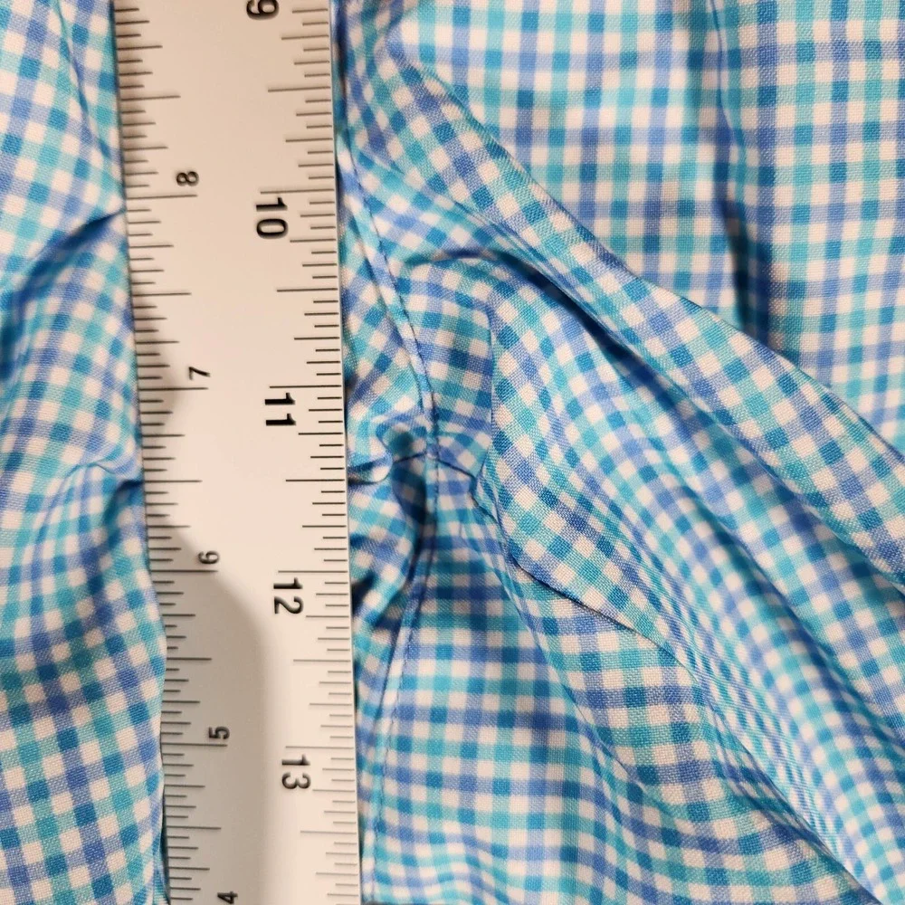 ProTour Shorts Men's 42X9 Golf Blue Green Plaid Check‎ Polyester Spandex